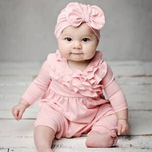 NEW LEMON LOVES LAYETTE baby girls elsa romper in pink